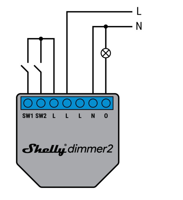 SKU Shelly-DIMMER2 Shelly, Attuatore dimmer WiFi 10-200 W