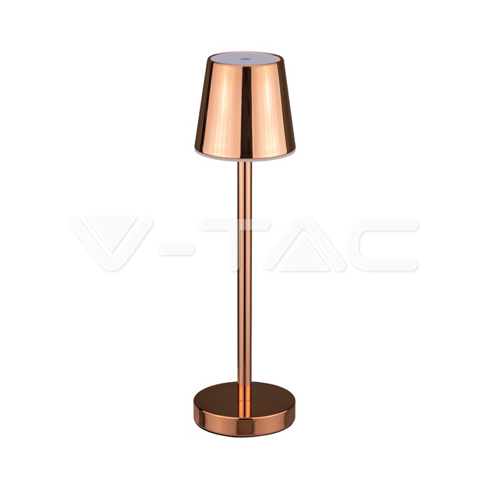 LED Lampada da Tavolo Ricaricabile Touch Dimmerabile Corpo Oro 