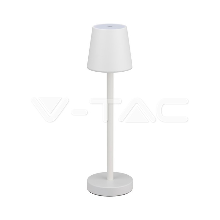 LED Lampada da Tavolo Ricaricabile Touch Dimmerabile Corpo bianco 