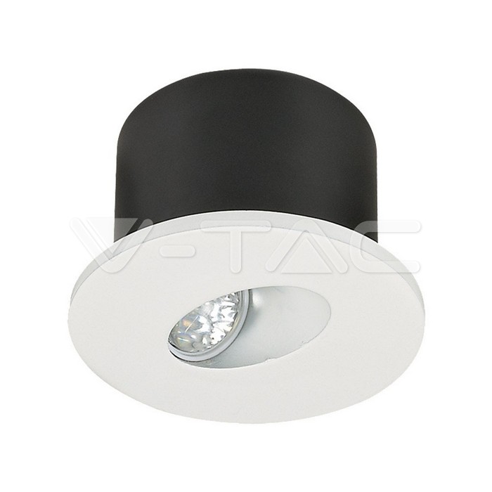 3W Spot LED Luce scale Rotondo Corpo Bianco Bianco naturale