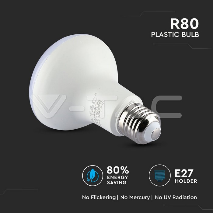 LED Lampadina SAMSUNG Chip 10W E27 R80 Plastica Luce Bianco Freddo img 3