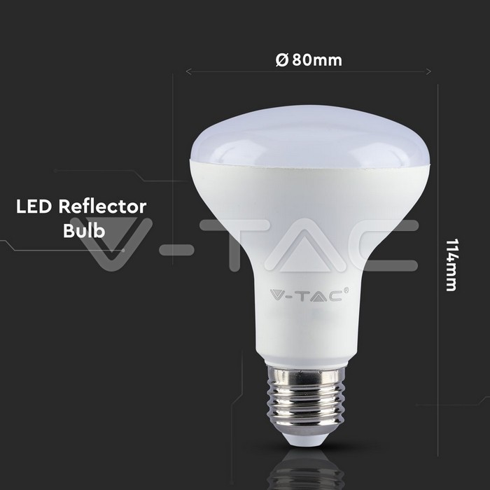 LED Lampadina SAMSUNG Chip 10W E27 R80 Plastica Luce Bianco Freddo img 5