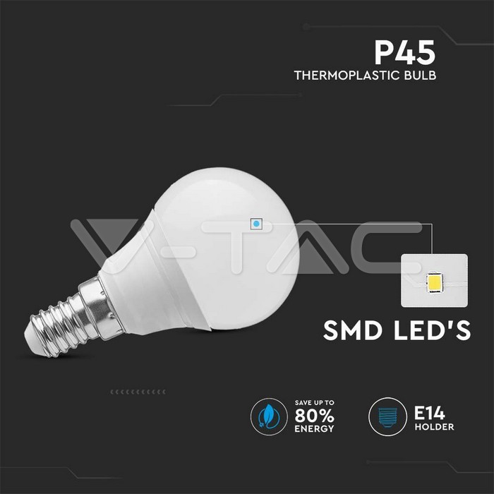 LED Bulb - 3.7W E14 P45 3000K img 1