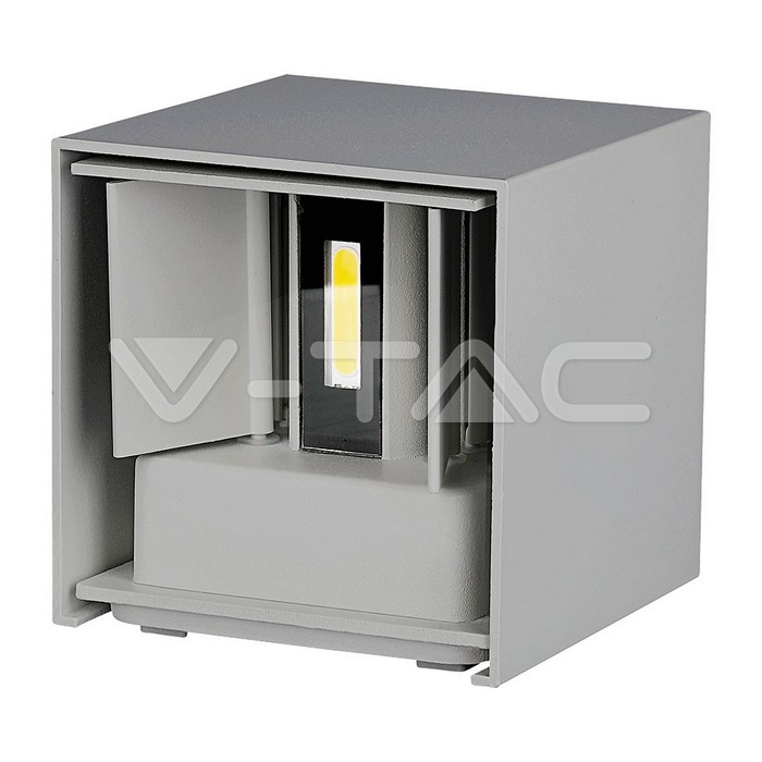 5W Wall Lamp With Bridglux Chip Grey Body Square IP65 3000K