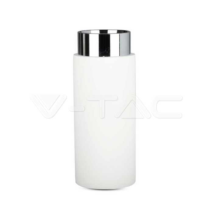 GU10 Fitting Gesso Metal Matt Chrome Bottom