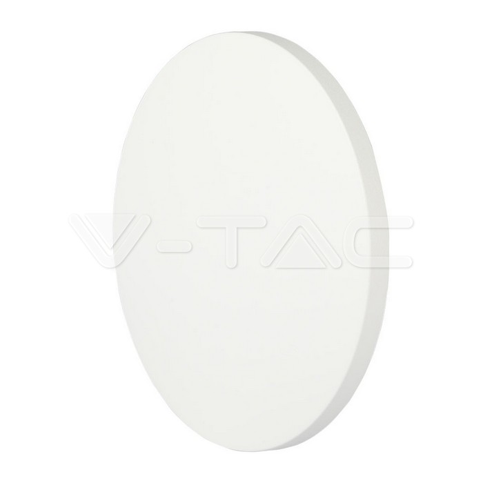 9W LED Lampada da parete Bianco naturale Corpo Bianco Rotondo