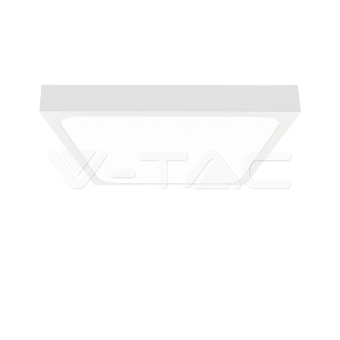 18W LED Dome Light Square White Frame 6400K IP44