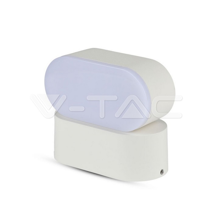 6W LED Wall Light Corpo Bianco IP65 Movibile 3000K