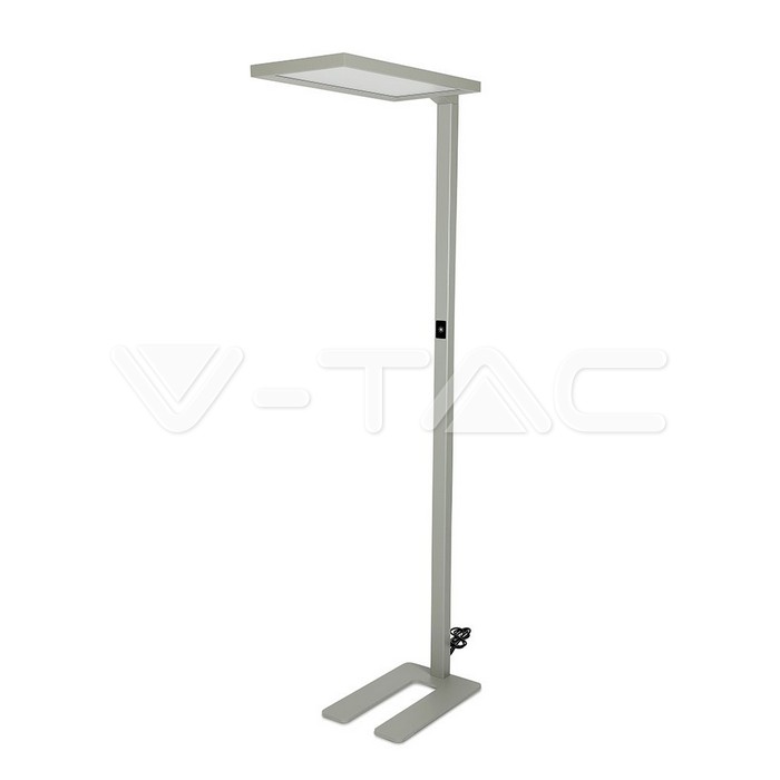80W LED Floor Lamp Touch Dimmerabile Up/Down Argento 4000K