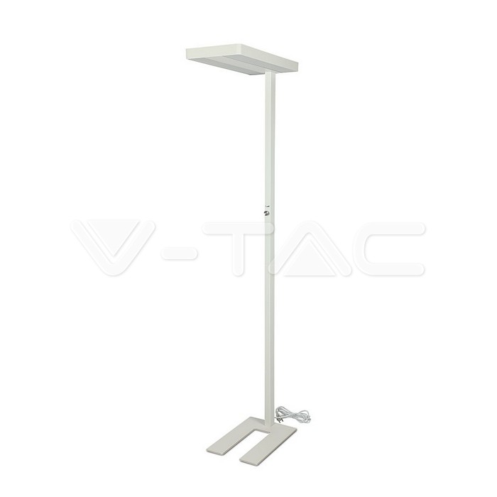 80W LED Floor Lamp Knob Dimmerabile Up/Down Bianco con angolo Rotondo 4000K
