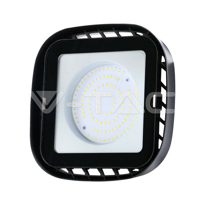 Campana LED SMD Industriale 100W Quadrata Colore Nero 4000K IP65