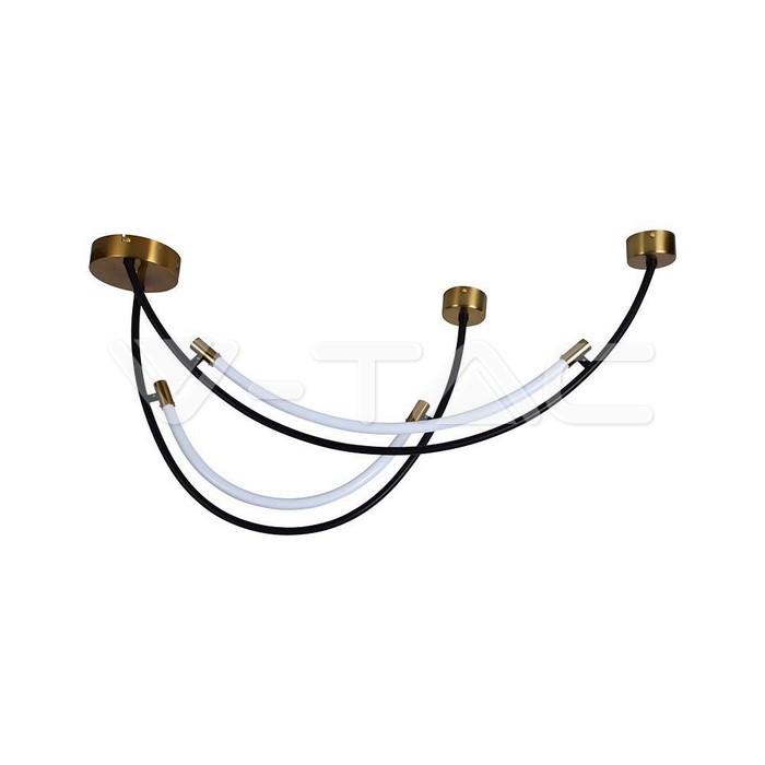 20W LED Designer Hanging Lamp Black+Brass 3000K