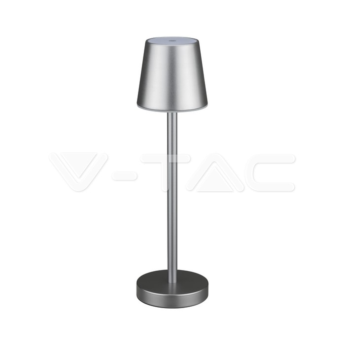 Led Table Lamp Rechargeable Touch Dimmable Grey Body