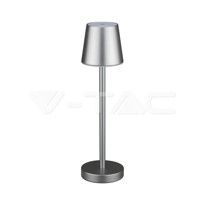 LED Lampada da Tavolo Ricaricabile Touch Dimmerabile Corpo grigio 