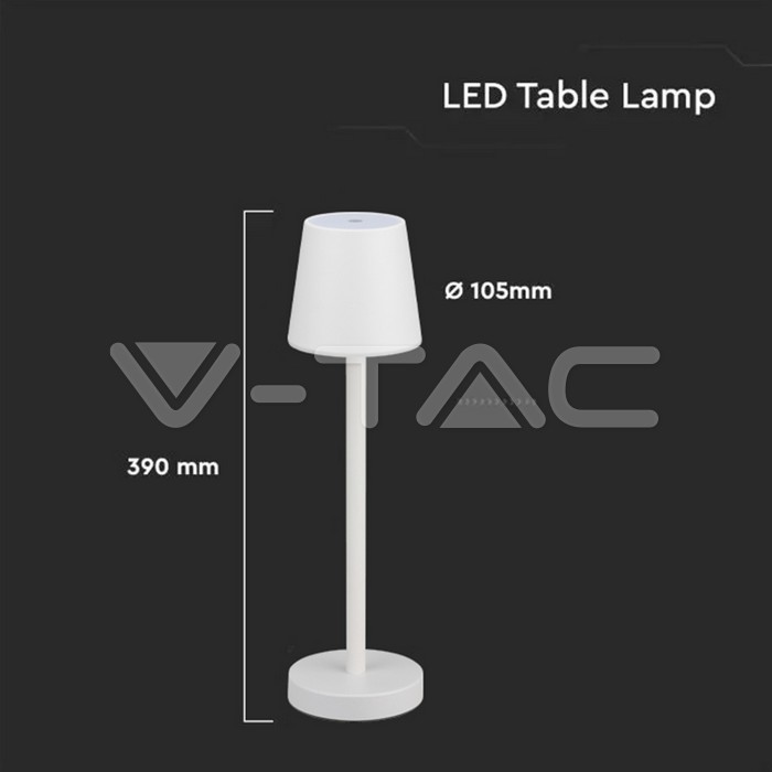 LAMPADA LED RICARICABILE DA PARETE 180 LUMEN 4000K LUCE NATURALE