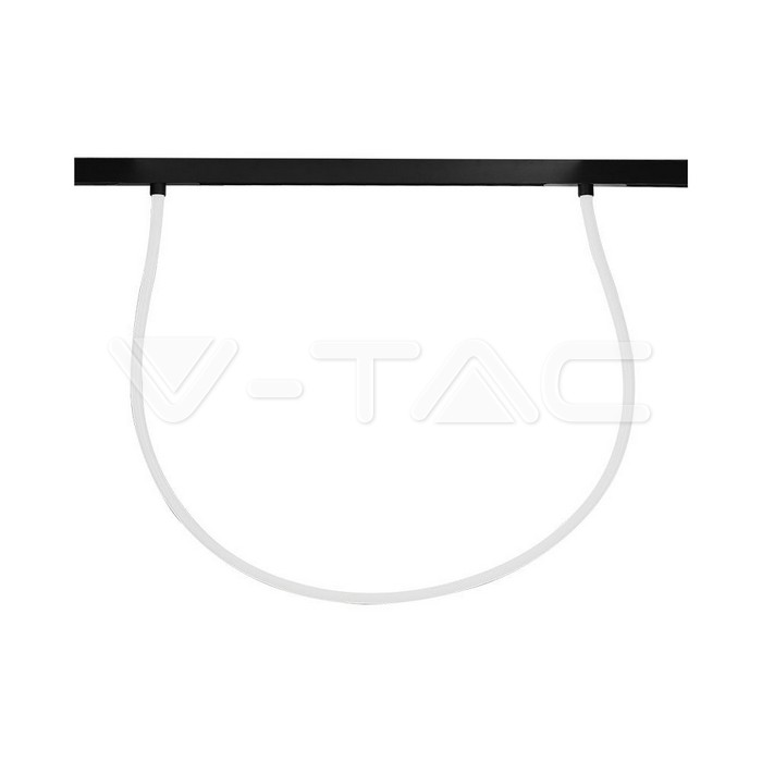 24W LED Smart Magnetic Track Light Flexible Tube  2M CCT: 3IN1 Dimmable Black Body