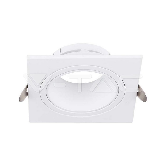 Portafaretto LED da Incasso Quadrato GU10 e GU5.3(MR16) Colore Bianco Orientabile