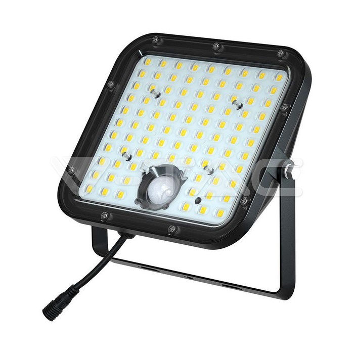 30W LED Solar Floodlight LiFePo Battery 3.7V Black 4000K