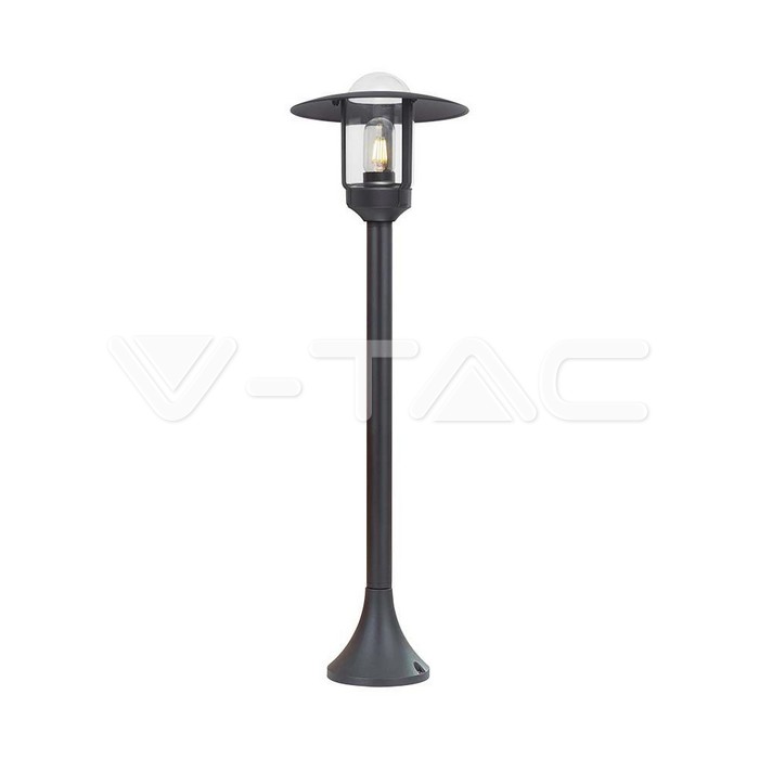 Lampione LED da Giardino con Portalampada a Lanterna E27 Colore Nero Opaco h: 97.5cm IP44