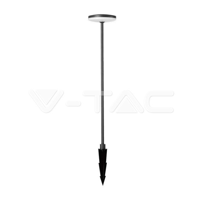 Lampada LED da Giardino 12W con Picchetto a con Doppio Fissaggio a Terra Colore Antracite d:15*h:80cm 3000K IP65