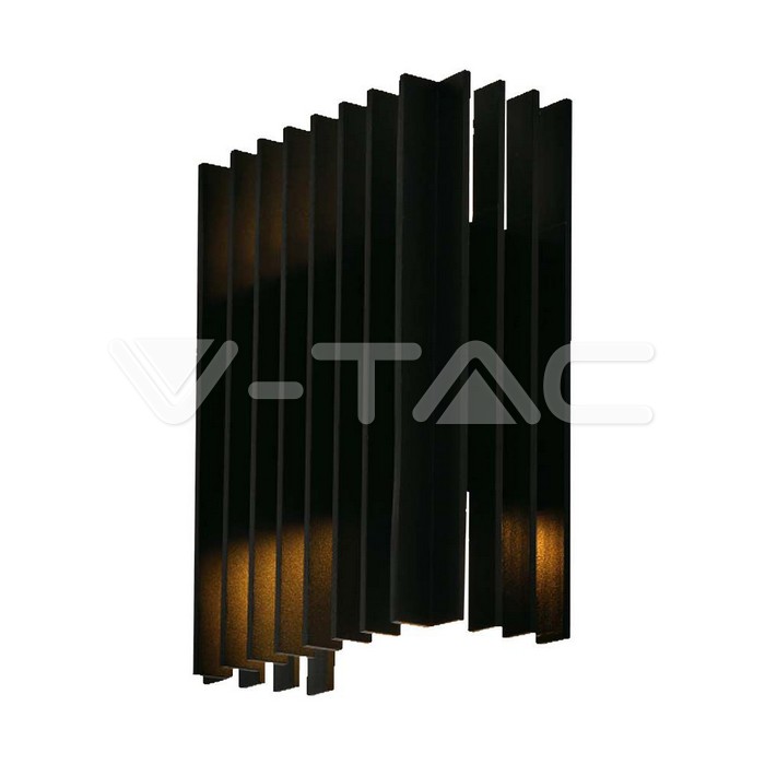 2*6W LED Outdoor Wall Light (W141*D65*H200mm) 3000K Black Body IP65