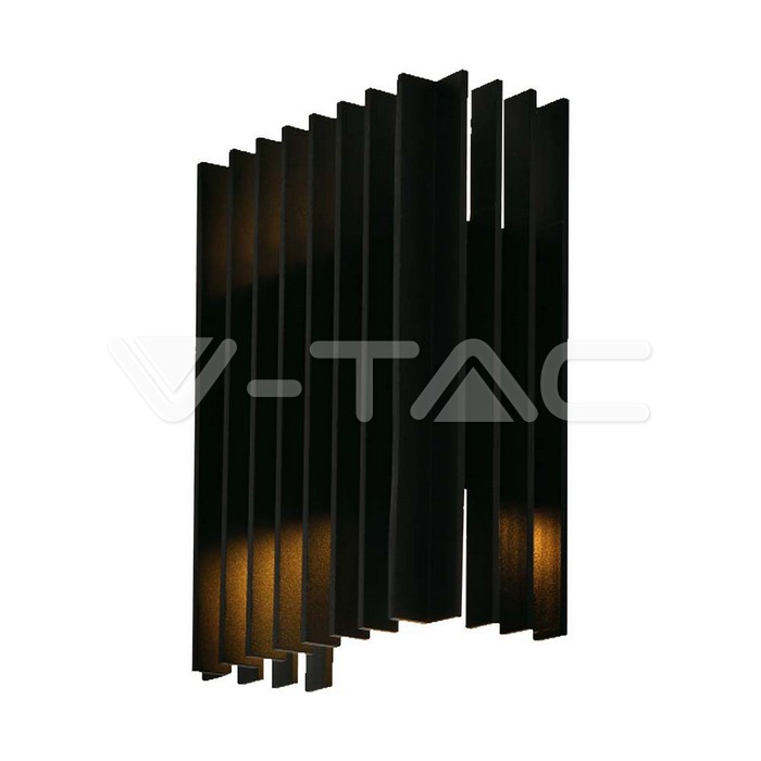 2*6W LED Outdoor Wall Light (W141*D65*H200mm) 3000K Black Body IP65