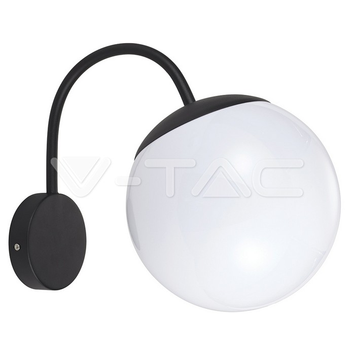 Lampada led da muro Matt Nera Opal Plastica Palla in alto