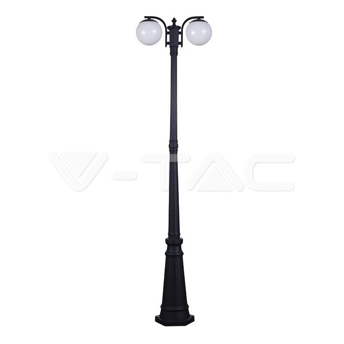 Stand Lamp 2*E27 Matt Black Opal Plastic C Ball