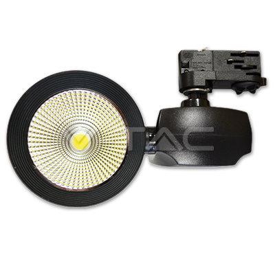 40W Euro Proiettore a pista LED COB Bordo Nero Bianco Freddo