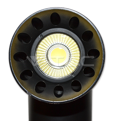 23W LED Track Light Black Body Round 5000K