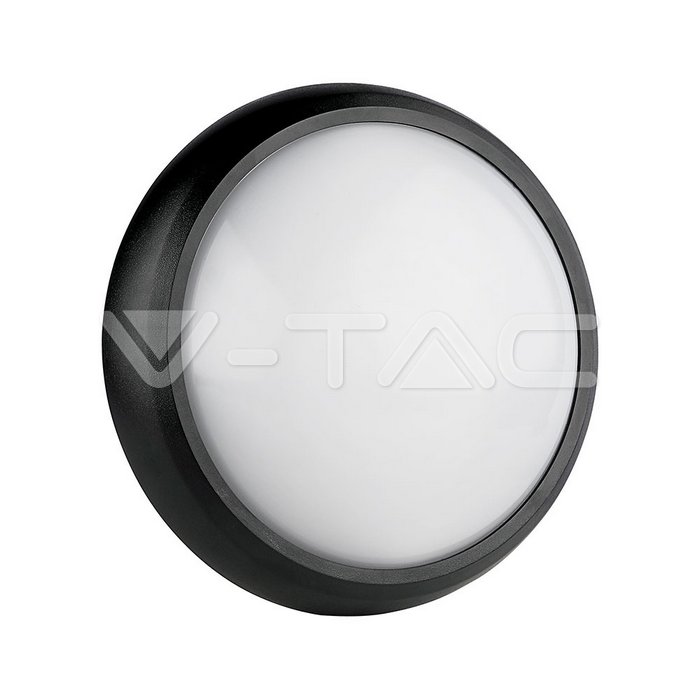 8W Dome Light Round Black Body 6400K IP66