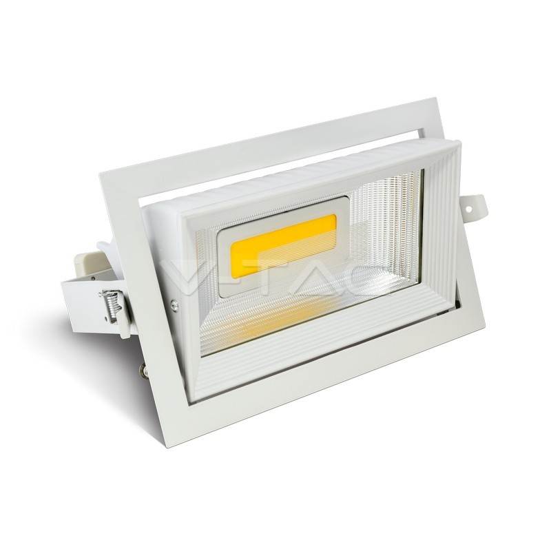 30W LED Zoom Fitting Downlight Rectangle 3000K