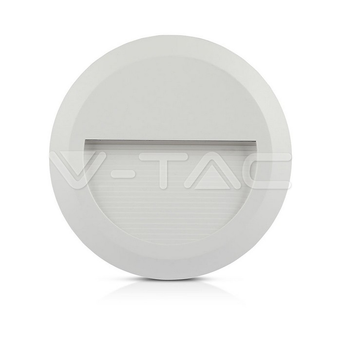 2W Faretto incasso LED Luce scale Corpo Bianco, Rotondo, Bianco caldo