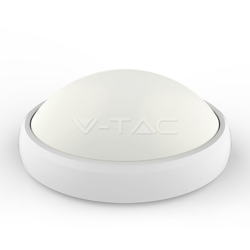 12W LED Full Oval Ceiling Lamp White Body IP54 4000K