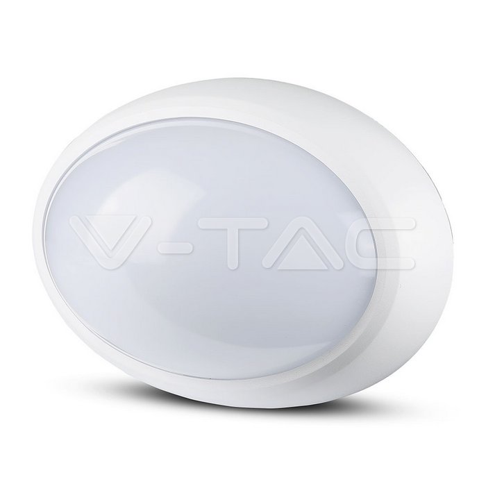 12W LED Full Oval Ceiling Lamp White Body IP54 3000K