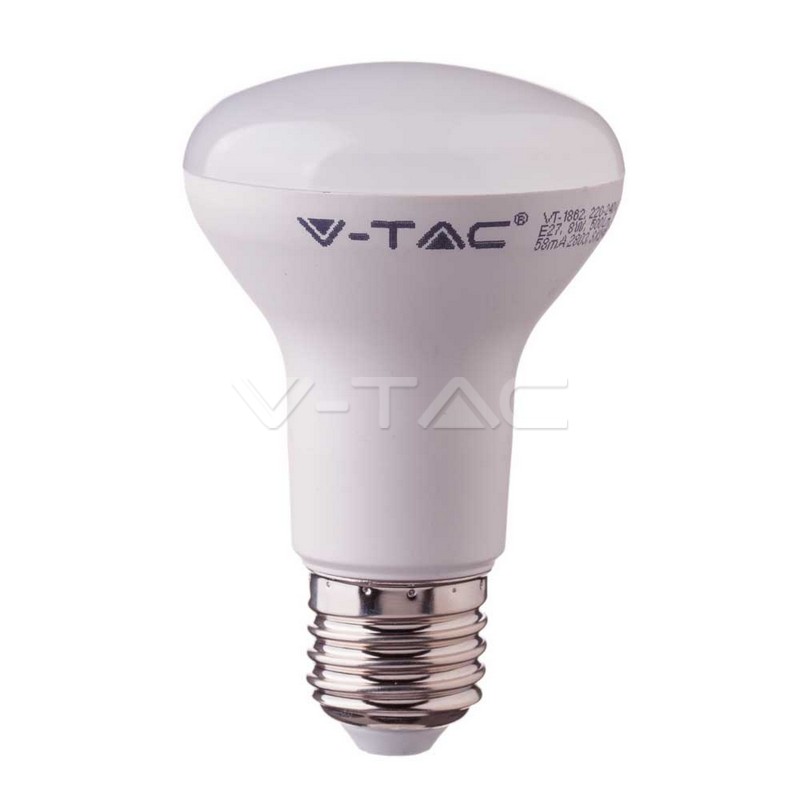 Lampadina LED SAMSUNG Chip 8W E27 R63 Plastica Bianco Naturale