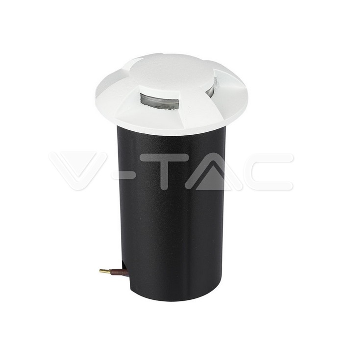 1W LED Faretto incasso pavimento Bianco 4 Way 6500K