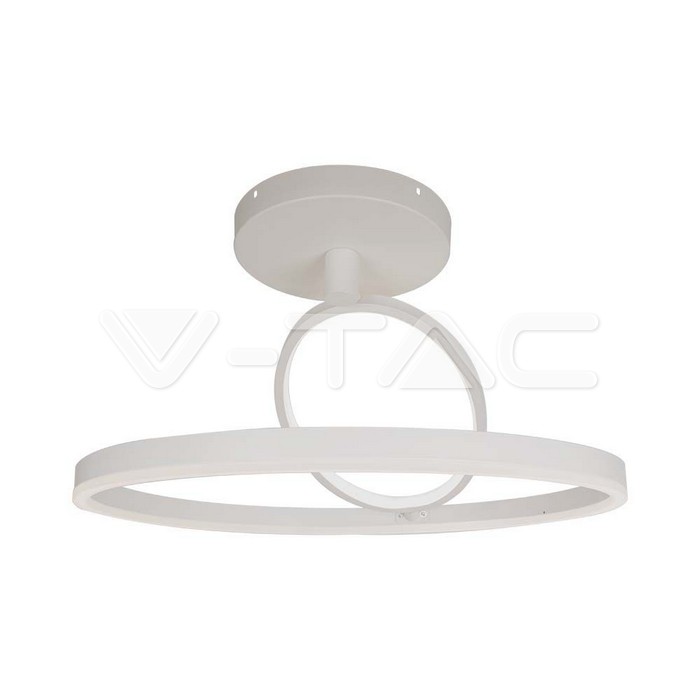 38W LED Designer Ceiling Light White 500*200MM Double Round