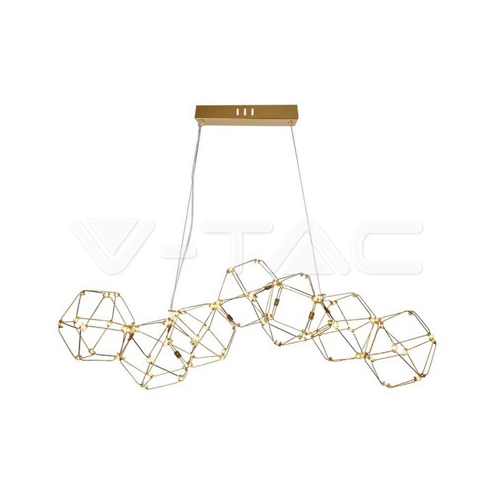 LAMPADA A SOSPENSIONE DECORATIVA A LED 28W (L94,5*L32,5*A120CM) CORPO IN ORO 3000K