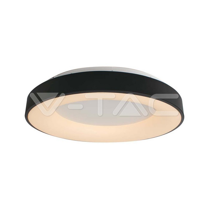 Lampadario LED con Montaggio a Plafone 49W Dimmerabile TRIAC d: 600mm h: 105mm Colore Nero 3000K