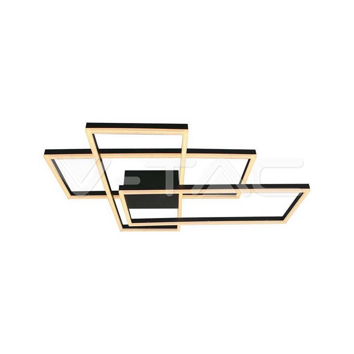 PLAFONIERA DECORATIVA LED 47W L90xL67x9CM 3000K CORPO NERO