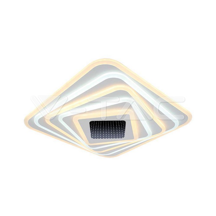 Designer Smart Ceiling Light (50*50*7CM) CCT: 3000K+6000K Dimmable + Remote Control