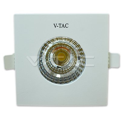 V-TAC VT-2906 SQ Faretto LED COB da incasso Quadrato 6W Colore Bianco 5000K IP65