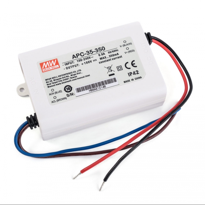 Led Driver CC Trasformatore 350mA 28V-100V DC 35W IP42