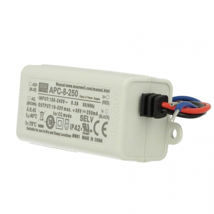 Led Driver CC Trasformatore 250mA 16V-32V DC 8W IP42