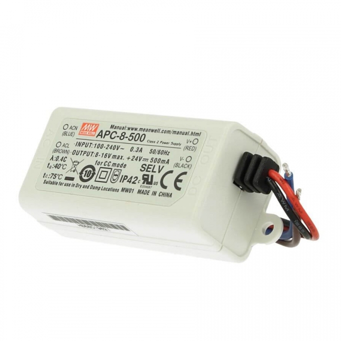 Led Driver CC Trasformatore 500mA 8V-16V DC 8W IP42