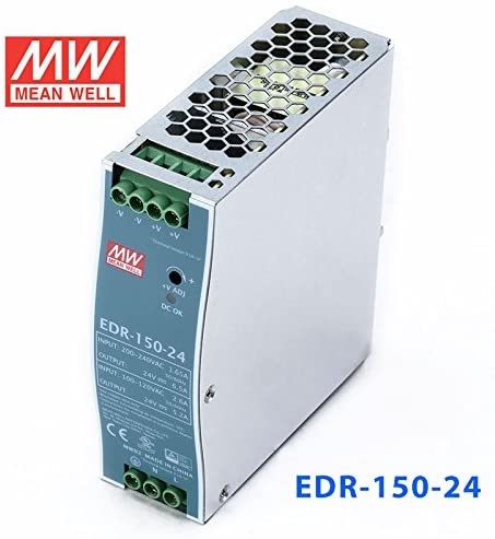 Trasformatore Rotaia Industriale 24V 156W 6,5A Barra Guida DIN Rail Power Supply Universale