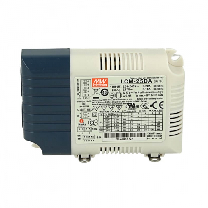 Led Driver CC Dimmerabile DALI Pulsante N,O, Corrente Costante Selezionabile 350/500/600/700/900/1050mA