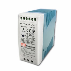 Alimentatore Rotaia Industriale  60W 24V 2,5A Barra Guida DIN Rail Single Power Supply Universale