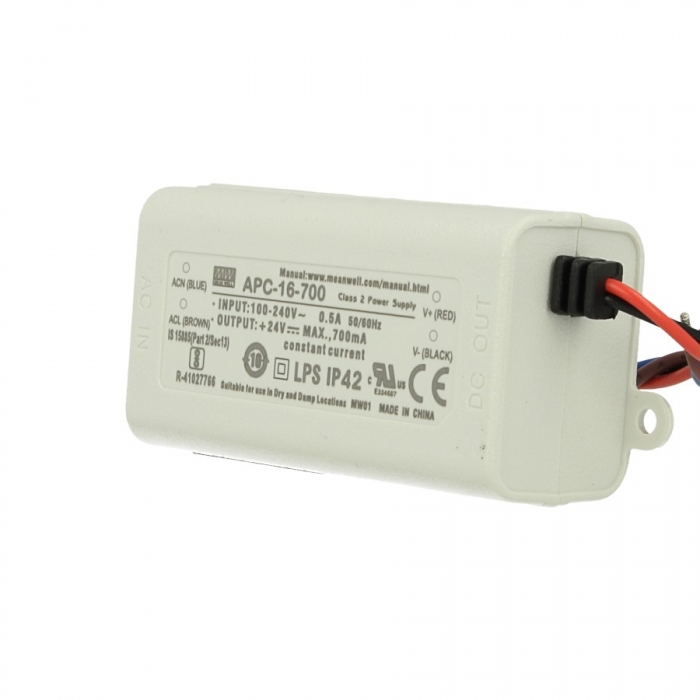 Led Driver CC Trasformatore 700mA 9V-24V DC 16W IP42